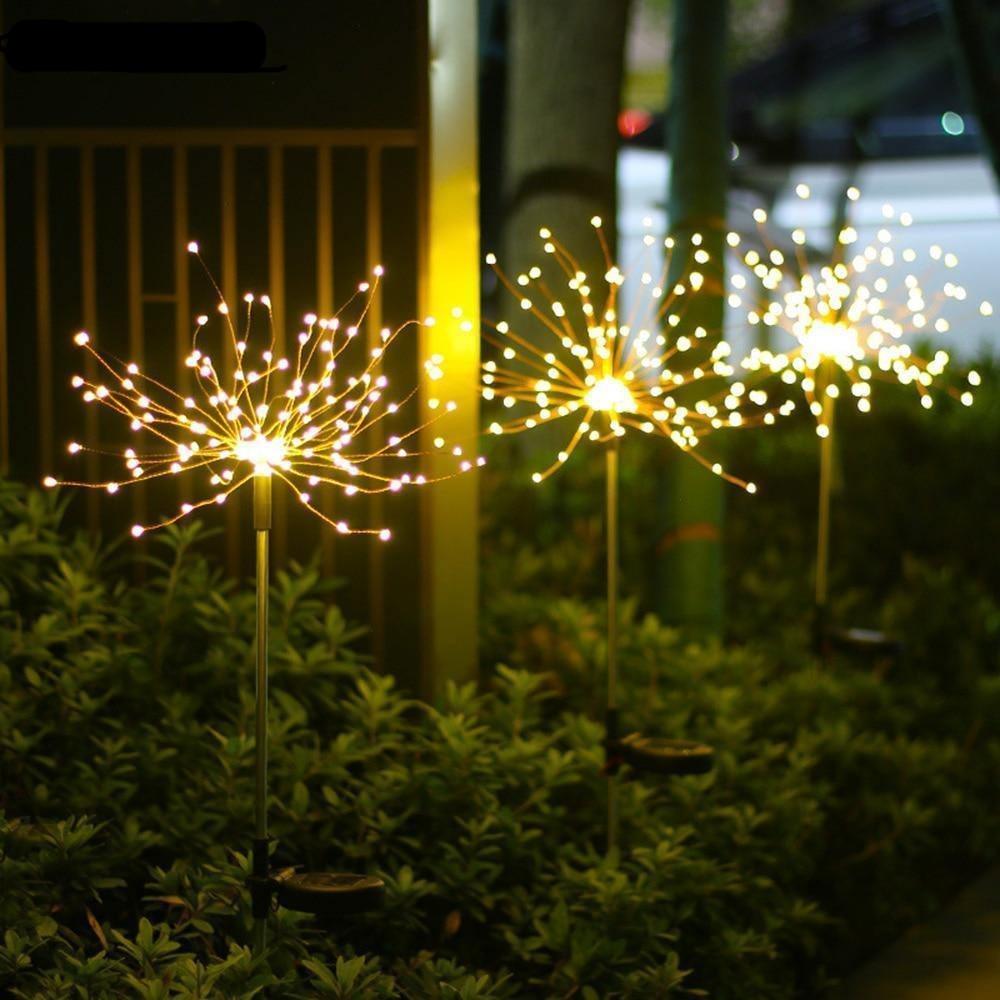 Waterproof  Solar Garden Fireworks Lamp