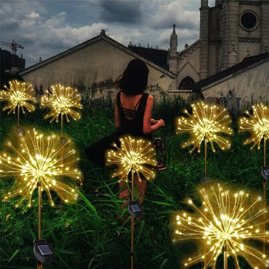 Waterproof  Solar Garden Fireworks Lamp