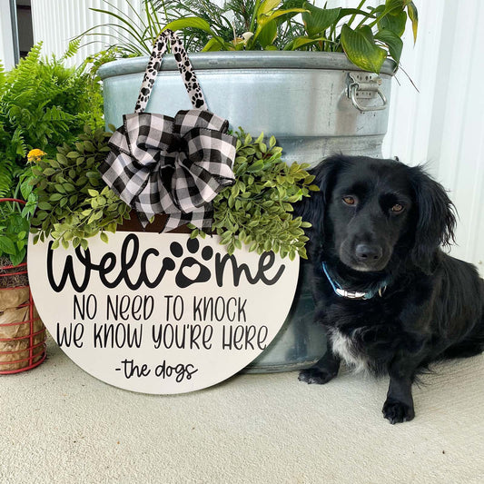 HOT SALE🔥 Funny Dog Welcome Sign - 18″ Front Door Decor 60% off Flash Sale