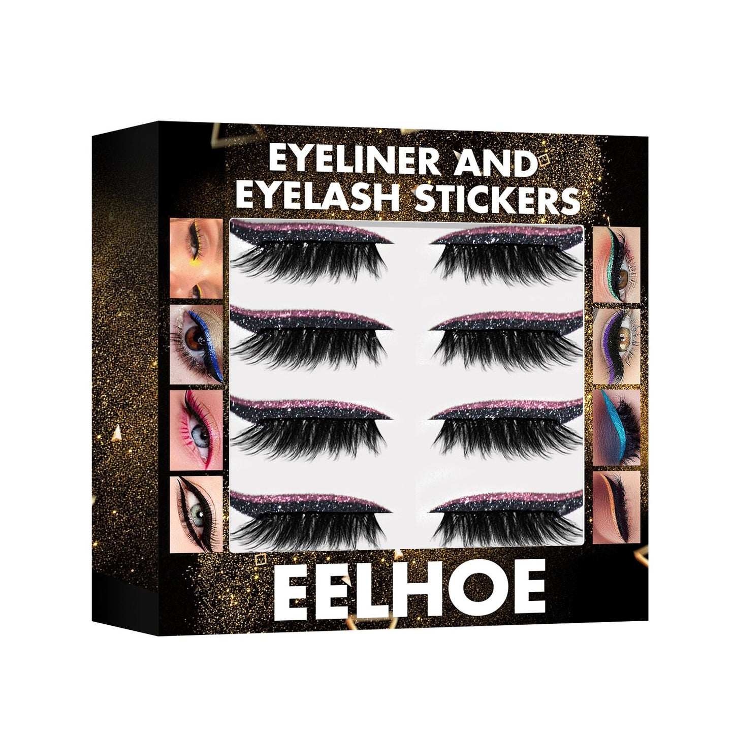 2024 NEW Reusable Eyeliner And Eyelash Stickers (Set of 4 Pairs)