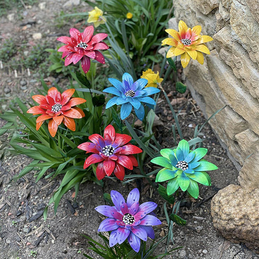 🍀Metal Flowers Garden Stakes